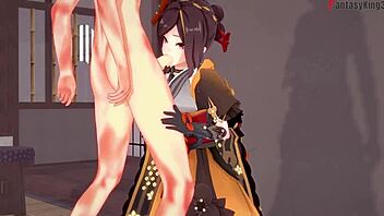 watching chiori in genshin impact pov scene on sheer fantasyking3