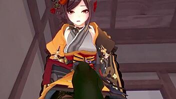 watching chiori in genshin impact pov scene on sheer fantasyking3