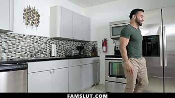 Young Latina gets banged by her well-endowed step bro