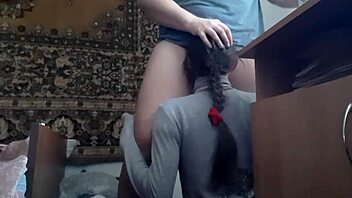 I guide her head to make her cum quicker.