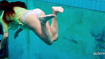 Nina Mohnatka Reveals Hairy Pussy in Bold Underwater Display