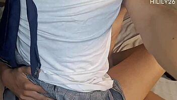 i fucked my roommate in stockings, he pounded my ass rough in the bedroom 😈