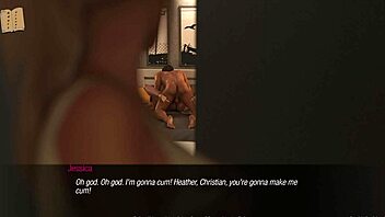 I take Jessica Oneil's monster cock in missionary, big tits heaving