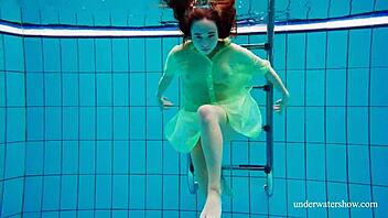 Nina Mohnatka Reveals Hairy Pussy in Bold Underwater Display