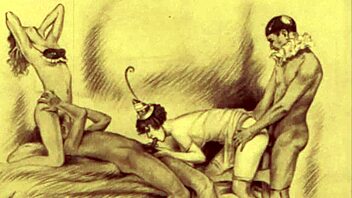 Vintage Erotic Illustration with Retro Charm