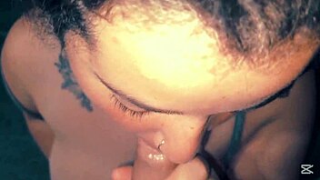 Chubby BBW amateur gets cum all over her big natural tits after blowjob 😍