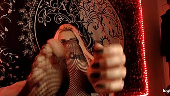 fetish asmr with bbw rubbing sounds for foot and stockings voyeur