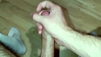 Young 18+ Amateur Cums Hard After Homemade Massage with Huge Cock Solo Play