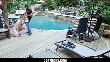 Skinny Perp Gets Ass Full of Officer's Load!