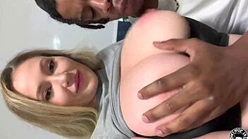 Busty canadian pawg sits on lil d in part 1