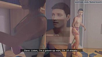 3D Animation Mom Gives Up Her Ass to Son