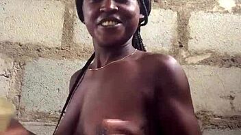 Crazybitch performs striptease until naked