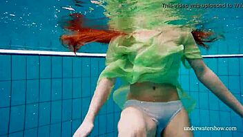 Nina Mohnatka Reveals Hairy Pussy in Bold Underwater Display