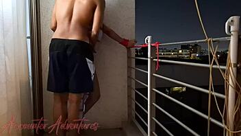 Day 194 - Passionate Balcony Sex with Submissive Young 18+ in Panties