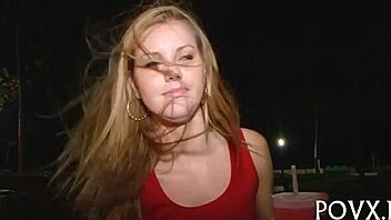 nasty teen feels horny during facial