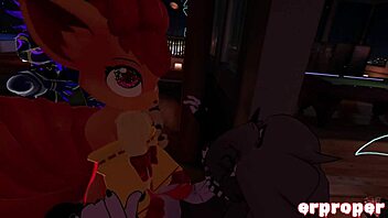 vrchat luna experiences a group interaction in anime hentai style
