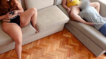 He fucked me while step sister played games 😏