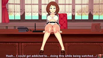 boss caught in office roleplay with uraraka ochako