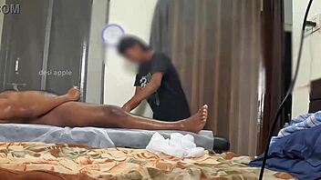 Two big black cocks screwing wet pussy girl in local home