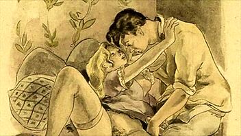 Vintage Erotic Artwork Showcases Classic Sensual Comic Style