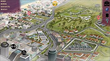 Step mom's friend enjoys assjob massage in hentai game.