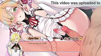 Femboy maid gets some anal in this hentai video