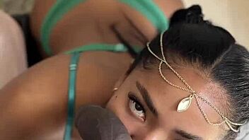 Amateur Couple Nysdel Giving Intense Blowjob Close-Up.