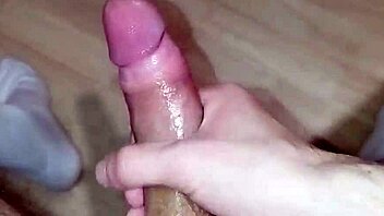 Young 18+ Amateur Cums Hard After Homemade Massage with Huge Cock Solo Play