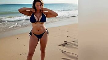 Hot Milf Step Aunt Strips Nude in Sexy Bikini for Nephew on New Year’s Eve