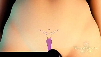 Mei’s corruption unfolds in frustrating 3D cartoon bondage with gagging intensity.