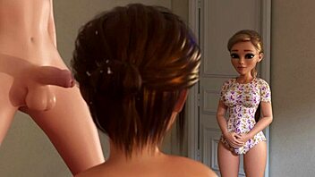 3D animated MILF, teen, and friend in erotic adventure