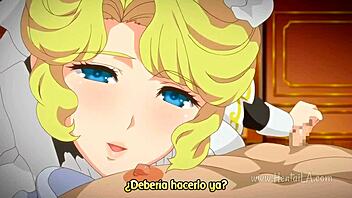 Hey, check out this busty blonde maid in anime!