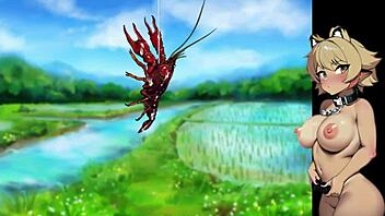 Confronting sea devil in hentai fishing play two