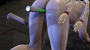 in this 3d hardcore scene, cammy explores every hole