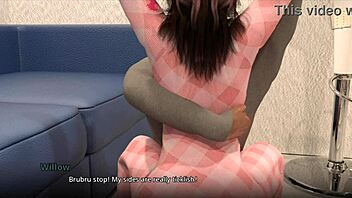 three girls try to knock john off his feet in wvm 123