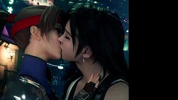 animated 3d lesbian yuri kissing hentai 😘