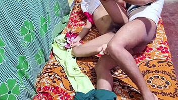 Desi girl bent over for brother-in-law's tongue on her pussy