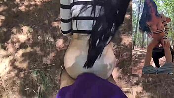 Karol smith fucks a fan in the forest and cums inside her