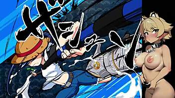 Confronting sea devil in hentai fishing play two