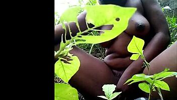 I love watching her finger her pussy in the woods