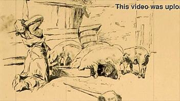 Look at these vintage erotic drawings from way back!