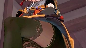 watching chiori in genshin impact pov scene on sheer fantasyking3