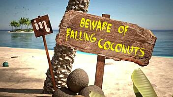 3dgspot oily babe with bubble butt gets pussy pounded by monster cock at beach 3d animation