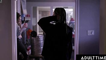 adult time - voyeur watches aidra fox and kristen scott in a relaxing session