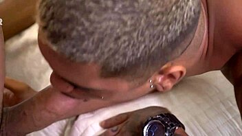 Teen twink threesome with monster cocks and blowjobs