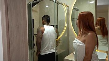 Busty redhead craves cock and calls her muscular neighbor for a plumbing fix. Things get steamy fast.