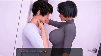 Beautiful brunette MILF in hot scene in Milfy City Cap 57