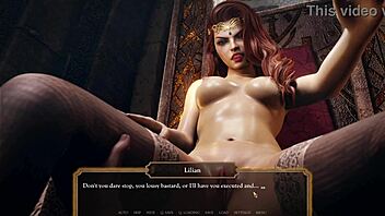 naughty princess gets horny and squirts in 3d hentai game