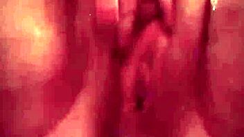 she massages her wet pussy deeply