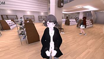 Sereka Exposes Herself Outdoors in a Naked Coat Without Being Noticed